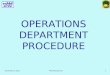 Operation Department Procedure