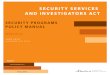 Alberta Security Services and Investigators Act - Policy Manual 4 0 - Amended 2015