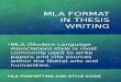 MLA Format in Thesis Writing