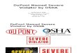 Ethics Report - DuPont Named Severe Violator by OSHA