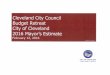Cleveland City Council Retreat- 2016 Est. City Budget 02 12 2016