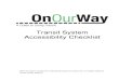 On Our Way-Accessibility Checklist En