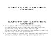Safety of Leather Goods