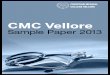 CMC Vellore Medical 2013 Last Year Question Paper