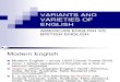 Variants and Varieties of English - Course 4