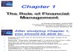 The role of Finacial Management