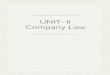 UNIT- II Company Law