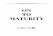 On to Maturity-Arthur Wallis
