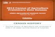 2012 Census of Agriculture Prelim Presentation
