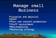 1 Manage Small Business