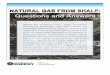 Natural Gas From Shale - Questions&Answers