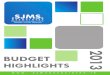SJMS Associates Budget Highlights 2013