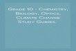 Grade 10 - Chemistry, Biology, Optics, Climate Change Study Guides