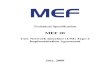 MEF user network specifications implementation agreement
