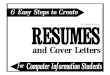 6 Steps to Create Resumes & Coverletters for Computer Info Students
