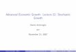 Advanced Economic Growth - Lecture 22, Stochastic