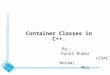 Container Classes in C++