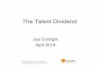 Talent Dividend Update - Joe Cortright