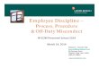 March 2014 NYCOM Presentation on Employee Discipline
