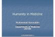 Humanity in Medicine