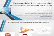 Research in Homeopathy - What Basic We Need to Know