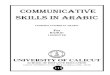 Communicative Skills in Arabic Babs c Common Course