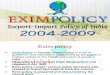 Exim Policy 2004-09