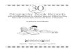30 Biography Book Reports