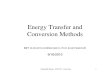 Energy Transfer and Conversion Methods