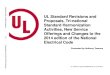 UL Standard Revisions and  Proposals, Tri-national  Standard Harmonization  Activities,