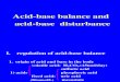 Acid-base Banlance and Acid-base Disturbance