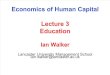 HC-Lecture 3 Returns to Education
