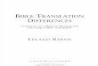 Bible Translation Differences