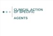 Clinical Action of Specific Agents