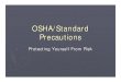 OSHA and Standard Precuations 2012