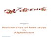 Performance of food crops in   Afghanistan  H-Seminar-II
