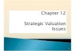 strategic valuation issues
