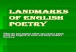 Landmarks of English Poetry