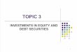 topic 3 Investment in Equity Debt Securities
