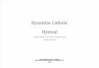 Byzantine Catholic Hymnal