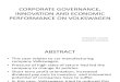 Corporate Governance, Innovation and Economic Performance On