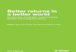 Better Returns in a Better World: Responsible investment – overcoming the barriers and seeing the returns