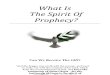 What is the Spirit of Prophecy by Trent R. Wilde