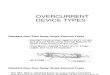 Overcurrent and Overload Devices