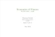 Economics of finance - Week 9 and Week 10 Lec