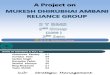 20877339 a Project on Mukesh Dhirubhai Ambani Reliance Group s y
