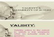 Validity and Reliabilty of Scales
