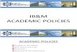 IB&M Academic Policies for MBA