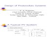 Design of Photo Voltaic Systems