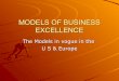 Models of Business Excellence